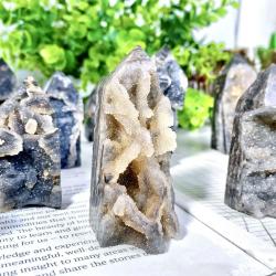 Pointe de cristal de sphalérite noire - Guérison naturelle et décoration d'intérieur