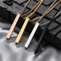 Waterproof Stainless Steel Pendant Necklace - Minimalist Style