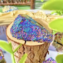 Pyrite Aura Brute : Cristal naturel pour la joaillerie et la lithothérapie