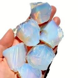 Ham Kristal Kuvars ve Opalit Şifa Taşları - Üçüncü Göz Çakrası