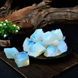 Pierres de guérison en quartz cristal brut et en opale - Chakra du troisième œil