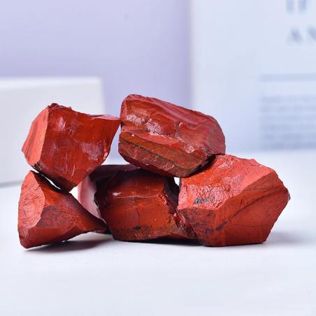 Spécimen de cristal de jaspe rouge - Pierre minérale naturelle brute (50-200 g)