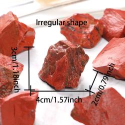 Spécimen de cristal de jaspe rouge - Pierre minérale naturelle brute (50-200 g)