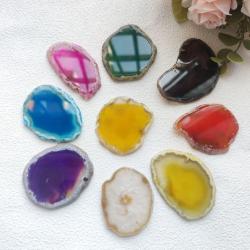 Tranches de géode d'agate naturelle : pendentifs et décorations à faire soi-même