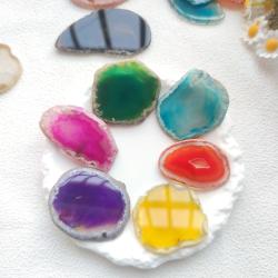 Tranches de géode d'agate naturelle : pendentifs et décorations à faire soi-même