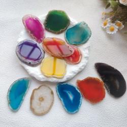 Tranches de géode d'agate naturelle : pendentifs et décorations à faire soi-même