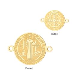 Pendentif Croix de Saint Benoît : Pendentif de protection en acier inoxydable