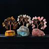 Ornement d'arbre en cristal naturel | Décoration à faire soi-même avec des pierres concassées