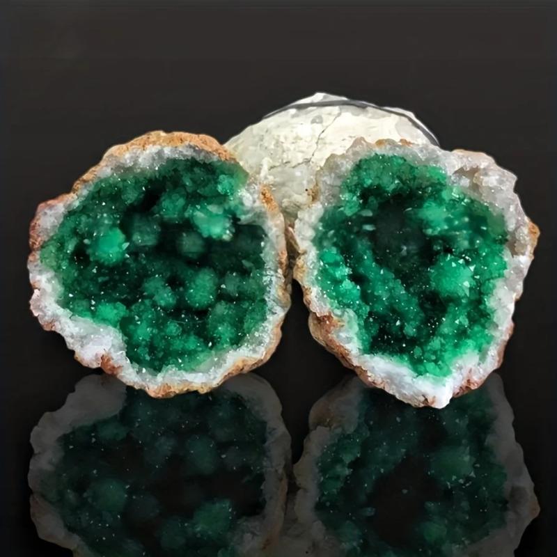 Travertin cristal vert : spécimen de quartz décoratif unique