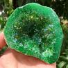 Travertin cristal vert : spécimen de quartz décoratif unique
