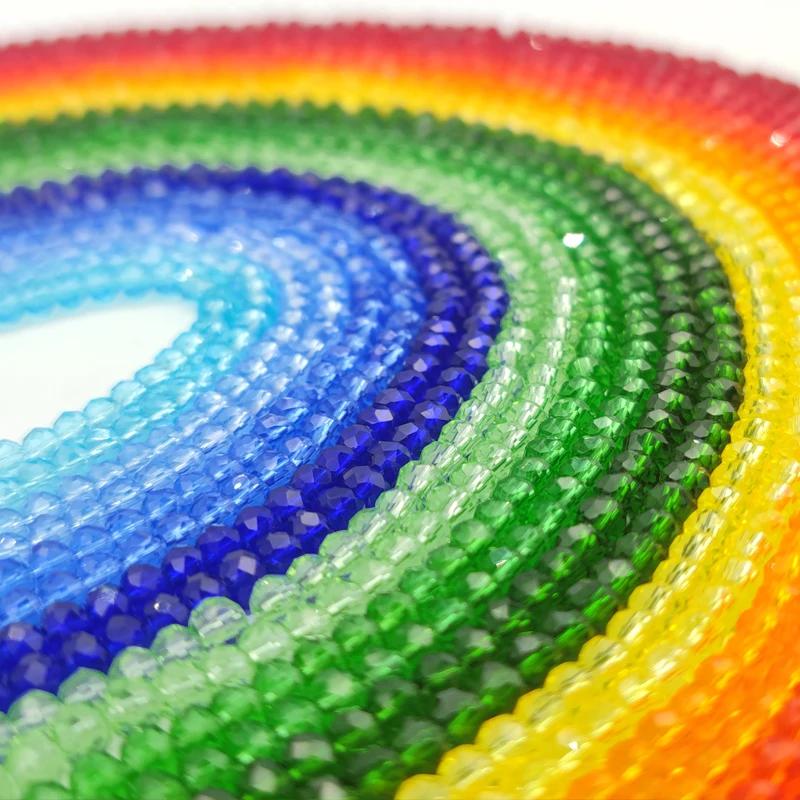 Perles de verre tchèques - 45 couleurs, plates et à facettes pour la création de bijoux