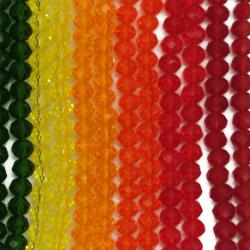 Perles de verre tchèques - 45 couleurs, plates et à facettes pour la création de bijoux