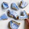 Géode d'agate dentelle bleue : Cristal brut décoratif pour le Reiki et la maison