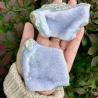 Géode d'agate dentelle bleue : Cristal brut décoratif pour le Reiki et la maison