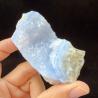 Géode d'agate dentelle bleue : Cristal brut décoratif pour le Reiki et la maison