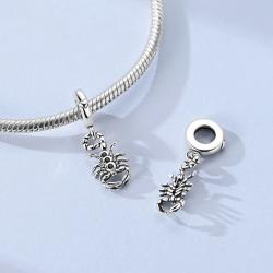 Skorpion-Amulett-Anhänger aus Sterlingsilber – Schmuckstück für Armbänder