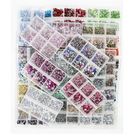 Strass en verre opale : cristaux thermocollants multicolores pour nail art et…