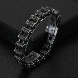 Motorradkettenarmband aus Edelstahl | Retro-Biker-Schmuck