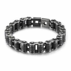 Motorradkettenarmband aus Edelstahl | Retro-Biker-Schmuck