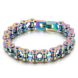 Motorradkettenarmband aus Edelstahl | Retro-Biker-Schmuck