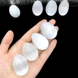 Selenit Mini Yumurta Kristaller: Reiki Dekorasyonu ve El Yapımı Değerli Taşlar