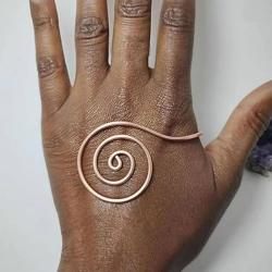 Bakır Avuç İçi Yüzüğü: Ayarlanabilir, Taşınabilir ve El Yapımı Reiki