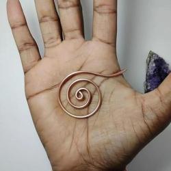 Bakır Avuç İçi Yüzüğü: Ayarlanabilir, Taşınabilir ve El Yapımı Reiki