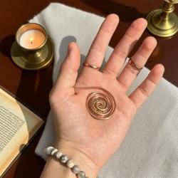 Bakır Avuç İçi Yüzüğü: Ayarlanabilir, Taşınabilir ve El Yapımı Reiki