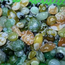 Cristal d'agate Gobi verte soyeuse - Guérison Reiki et décoration intérieure