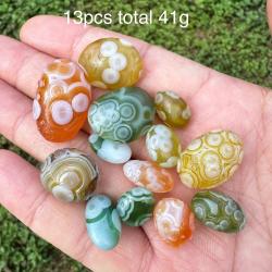 Cristal d'agate Gobi verte soyeuse - Guérison Reiki et décoration intérieure