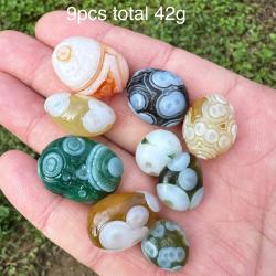 Cristal d'agate Gobi verte soyeuse - Guérison Reiki et décoration intérieure