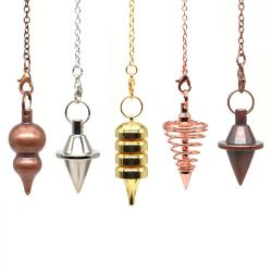 Kehanet ve Reiki Şifa İçin Bakır Pirinç Metal Sarkaç