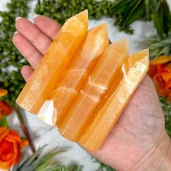 Doğal Bal Portakalı Kalsit Dikilitaş - Reiki Şifa ve Dekorasyon