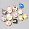 Médaillons tulipe et pendentifs papillon en émail | Bijoux à breloques à faire soi-même