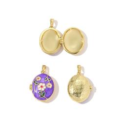 Médaillons tulipe et pendentifs papillon en émail | Bijoux à breloques à faire soi-même