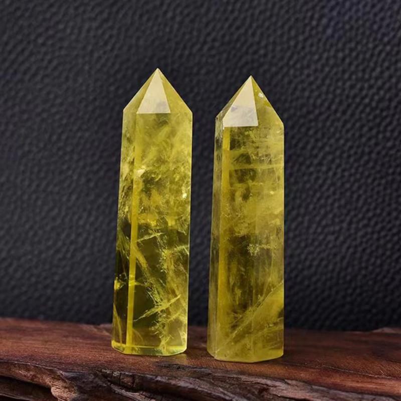 Doğal Topaz Sütun | Zenginlik Sembolü ve Reiki Şifa Dekorasyonu