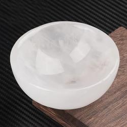 Bol de sélénite pour la méditation | Décoration en cristal naturel