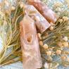Tour de cristal en quartz rose et agate sakura - Cadeau de guérison Reiki