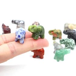 Mini éléphant en cristal : Décoration Reiki et d'intérieur