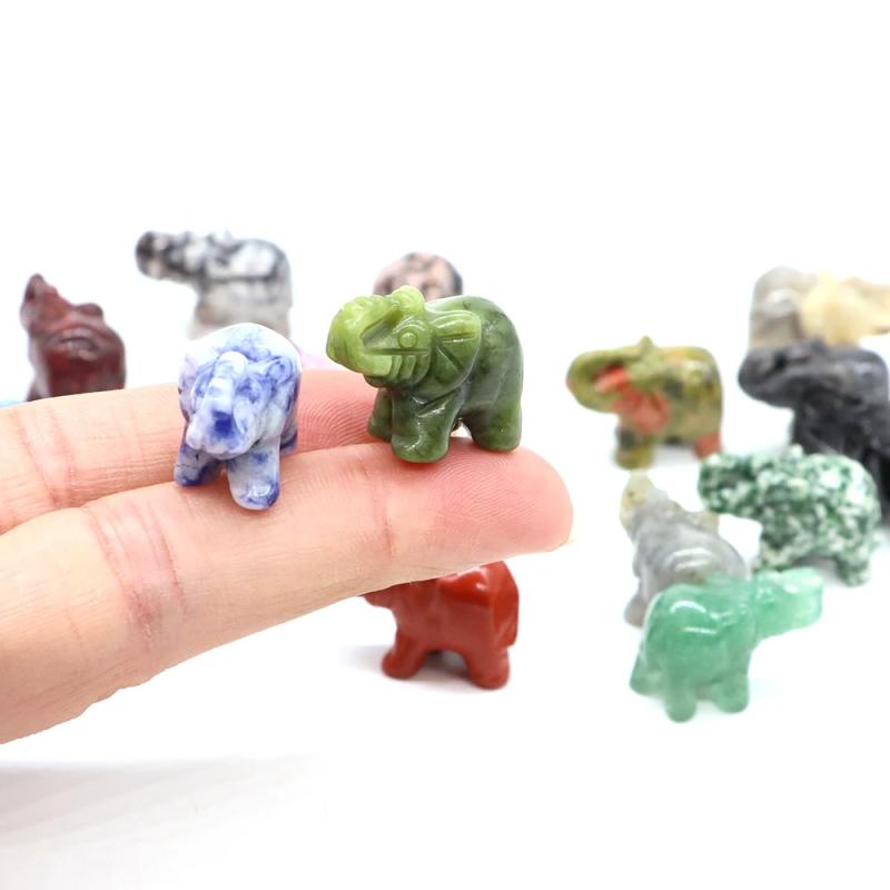 Mini éléphant en cristal : Décoration Reiki et d'intérieur