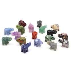 Mini éléphant en cristal : Décoration Reiki et d'intérieur