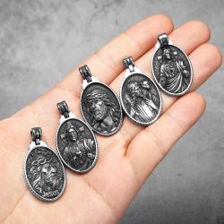 Collier pendentif Jésus | Acier inoxydable | Homme et femme