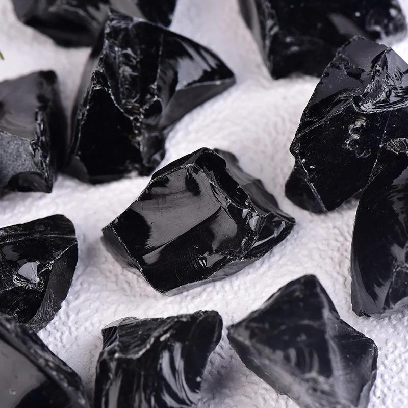 Schwarzer Obsidian-Kristall: Roh, natürlich, Reiki-Heilung & Metaphysik...