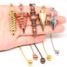 Pendules anciens en métal pour la radiesthésie et le Reiki - Outils de divination