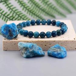 Bracelet Reiki en apatite bleue : Guérison énergétique et concentration