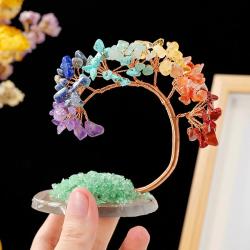 Arbre de guérison Reiki aux cristaux - Décoration Feng Shui des 7 chakras