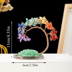 Arbre de guérison Reiki aux cristaux - Décoration Feng Shui des 7 chakras