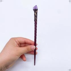 Ametist Kristal Asa - Reiki Şifa, Cadılık Dekorasyonu