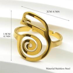 Bague symbole Reiki : Force spirituelle et protection (acier inoxydable)