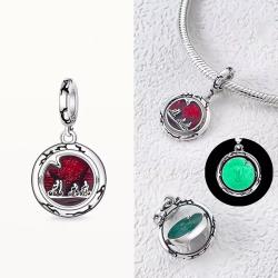 Perline con ciondolo Demogorgone in argento sterling 925 per bracciale
